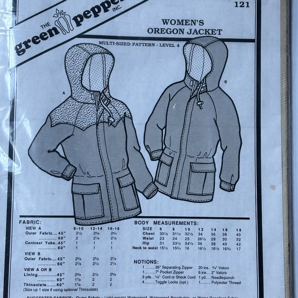 Women's Oregon Jacket Green Pepper Pattern 121